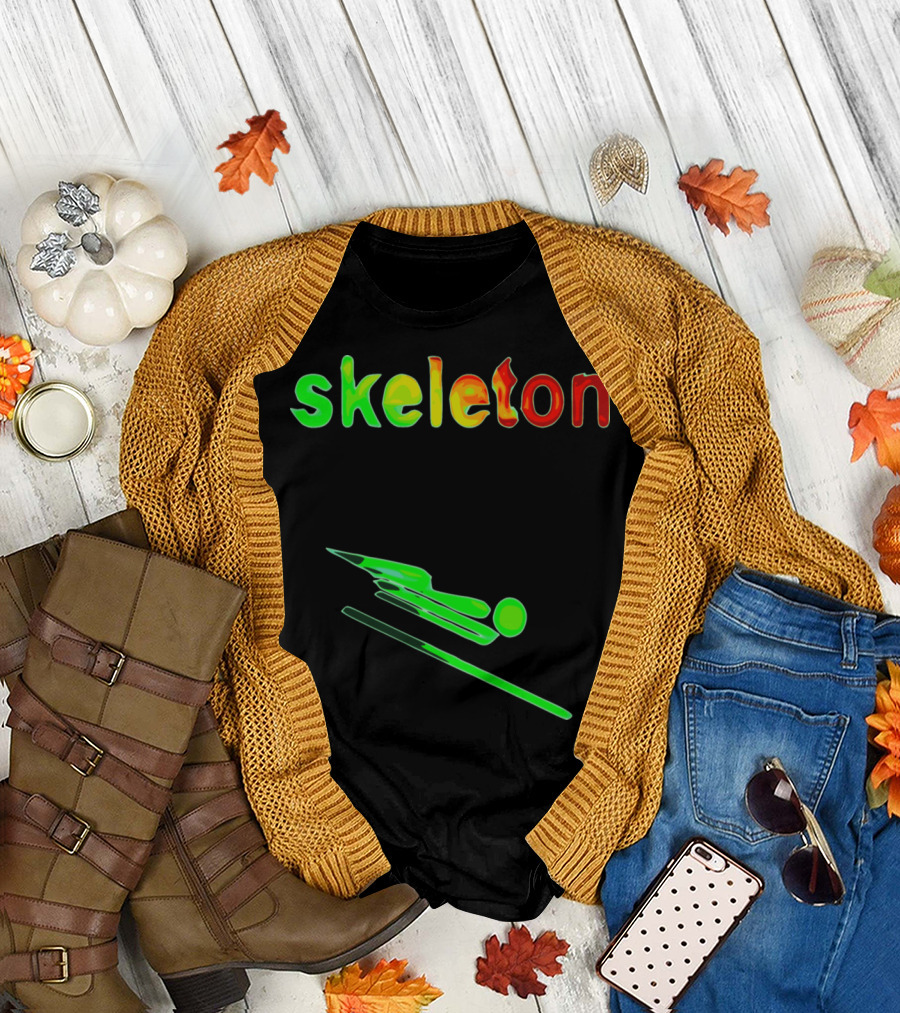 skeleton Winter Games 2reborn Racing T-Shirt