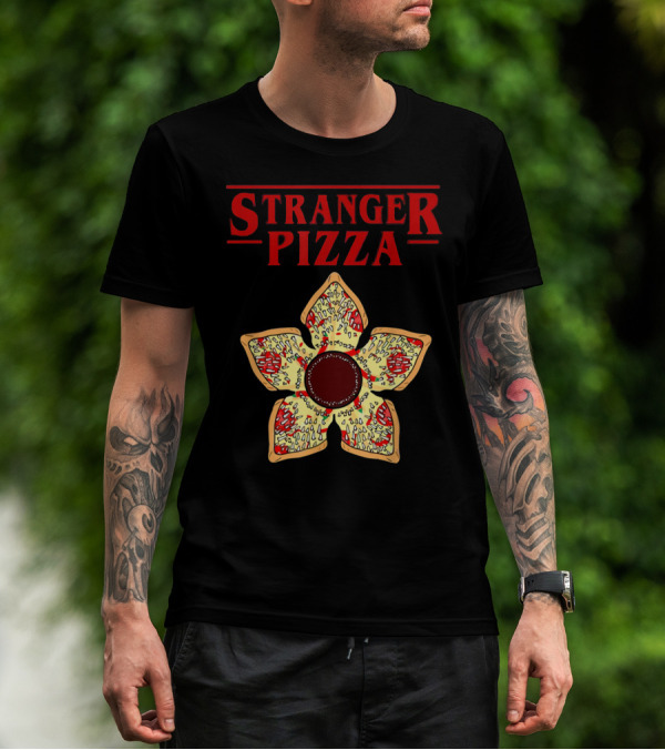 Stranger Pizza Funny Parody Upside Down Monster Slice T-Shirt