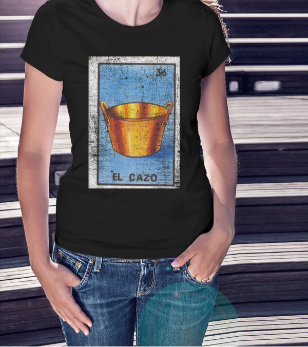 Loteria Card El Cazo Number 36 Mexican Bingo Game T-Shirt