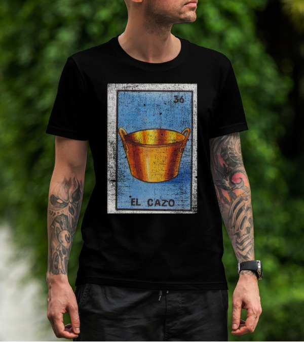 Loteria Card El Cazo Number 36 Mexican Bingo Game T-Shirt