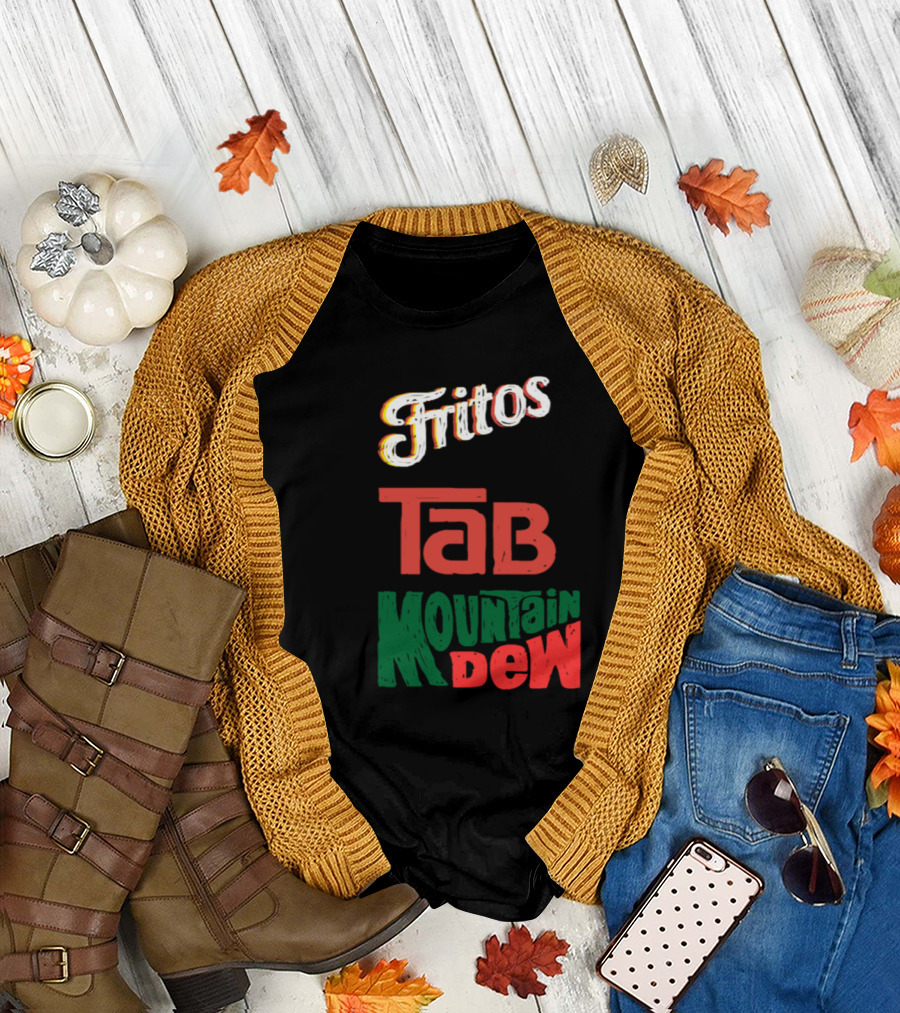 Fritos Tab Mountain Dew Thumbs Up Retro Nostalgia T-Shirt