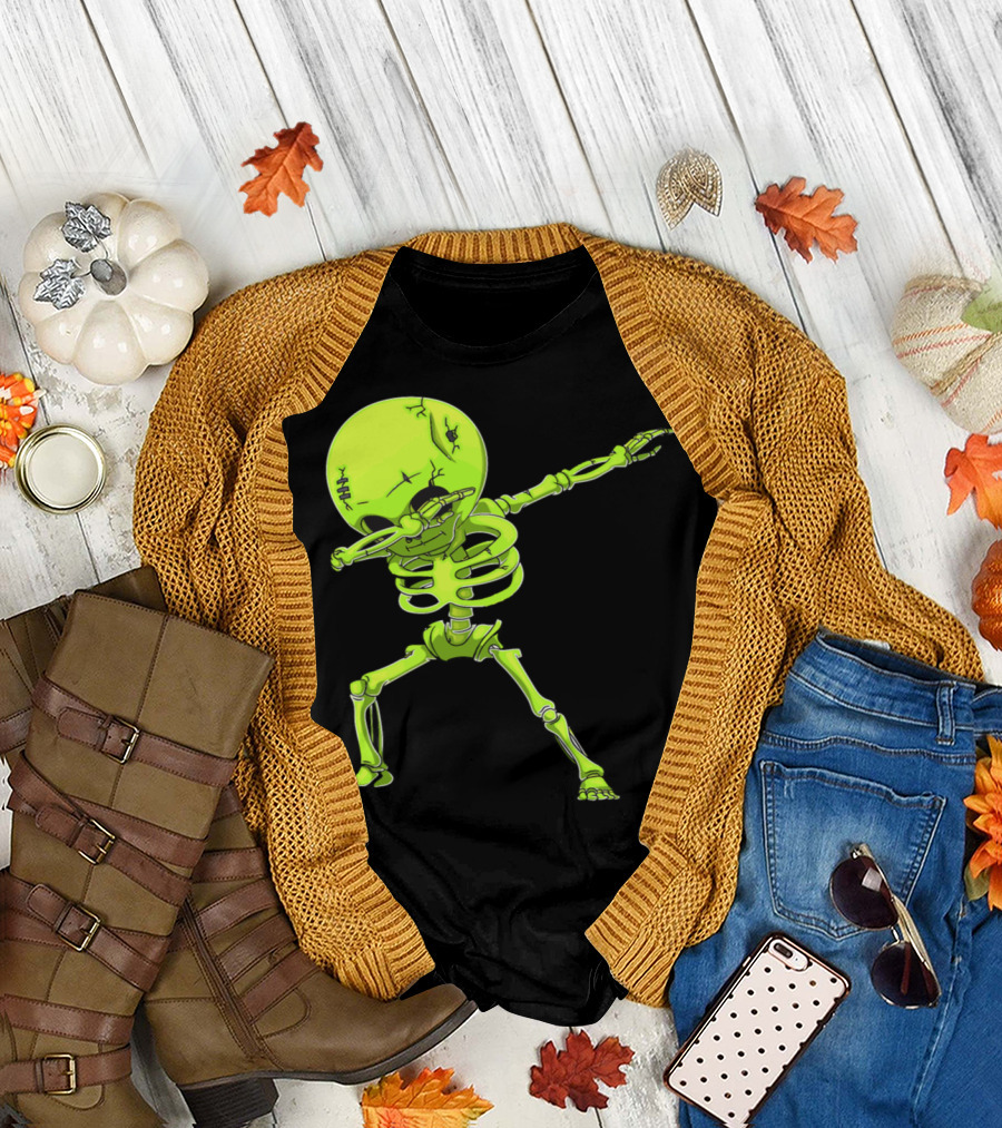 Come On Neon Dabbing Skeleton T-Shirt