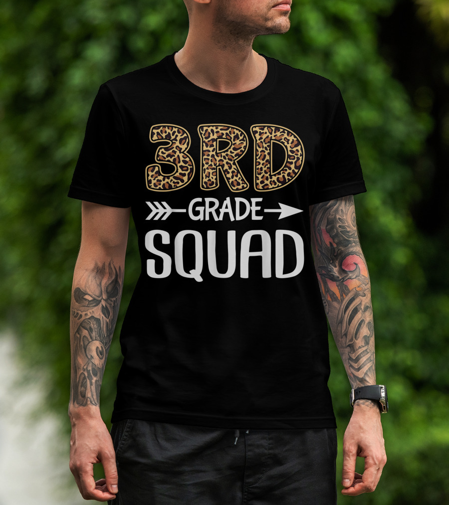 3rd Grade Leopard Squad Third Grade Teacher Student T-Shirt