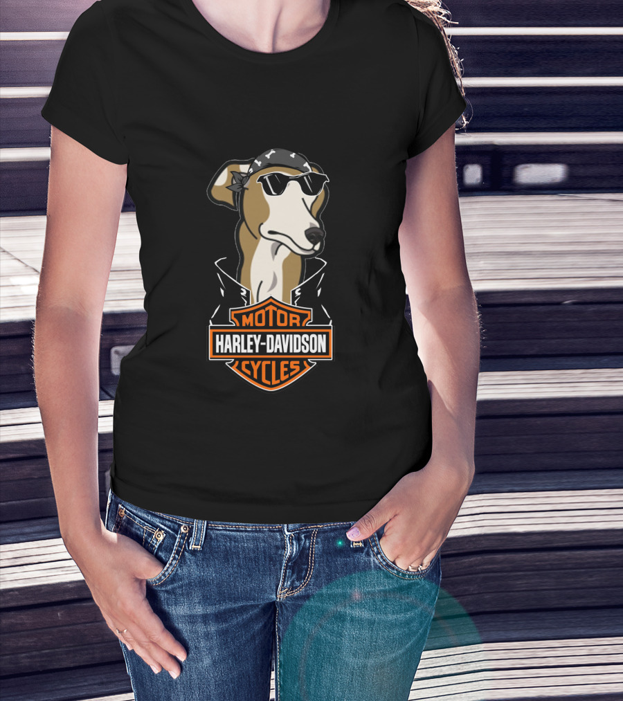 Greyhounds Harley Davidson Motorcycles T-Shirt