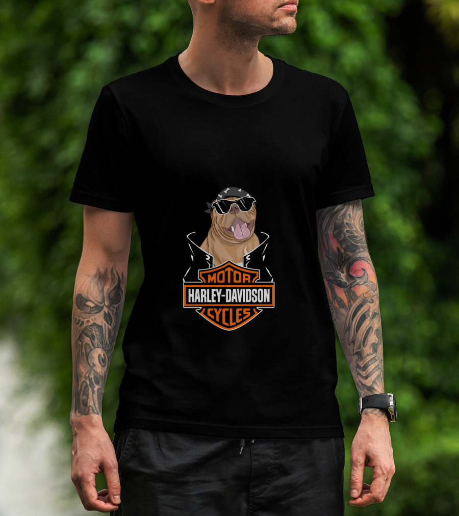 Harley Davidson Dogues De Bordeaux Cycles T-Shirt