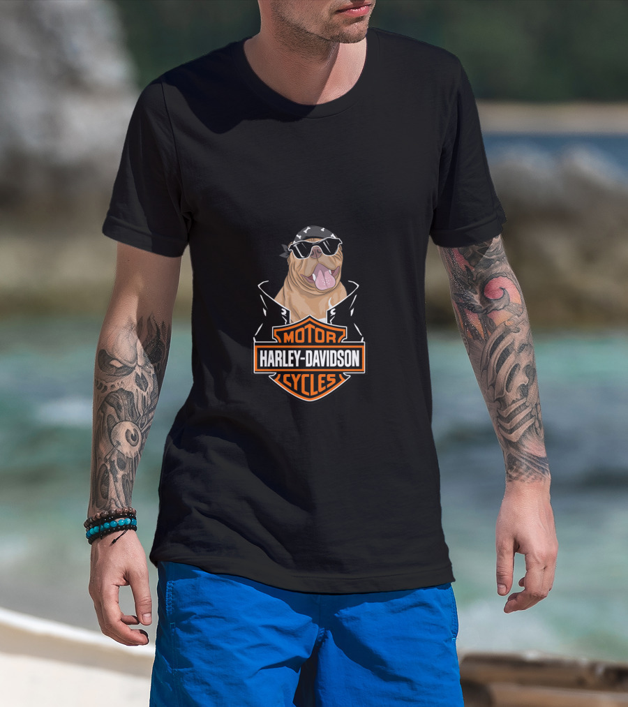 Harley Davidson Dogues De Bordeaux Cycles T-Shirt