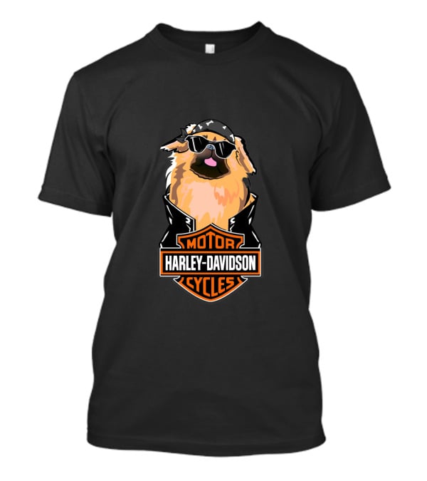 Harley Davidson Pekingeses Motor Cycles T-Shirt