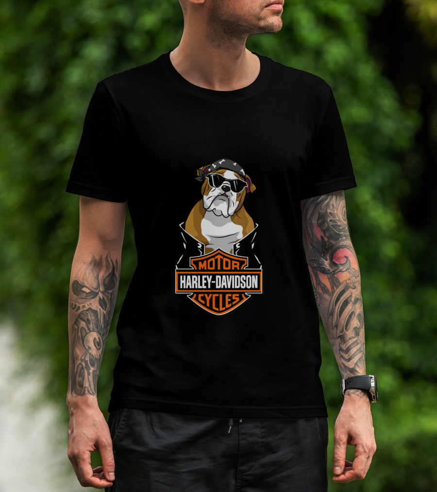 Harley Davidson Bulldog Biker Motorcycles T-Shirt