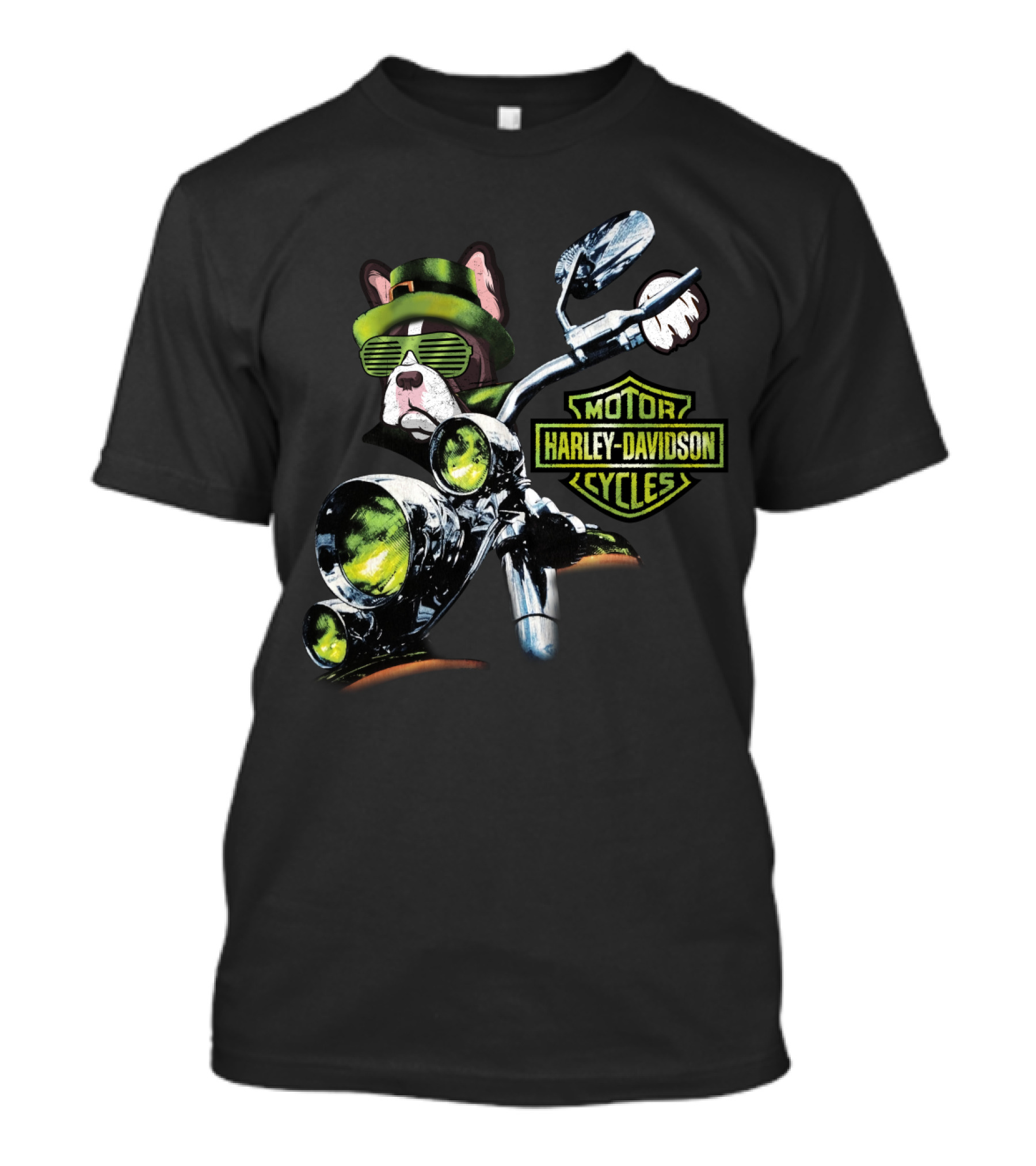 French Bulldog Harley Davidson Motorcycles Rider T-Shirt