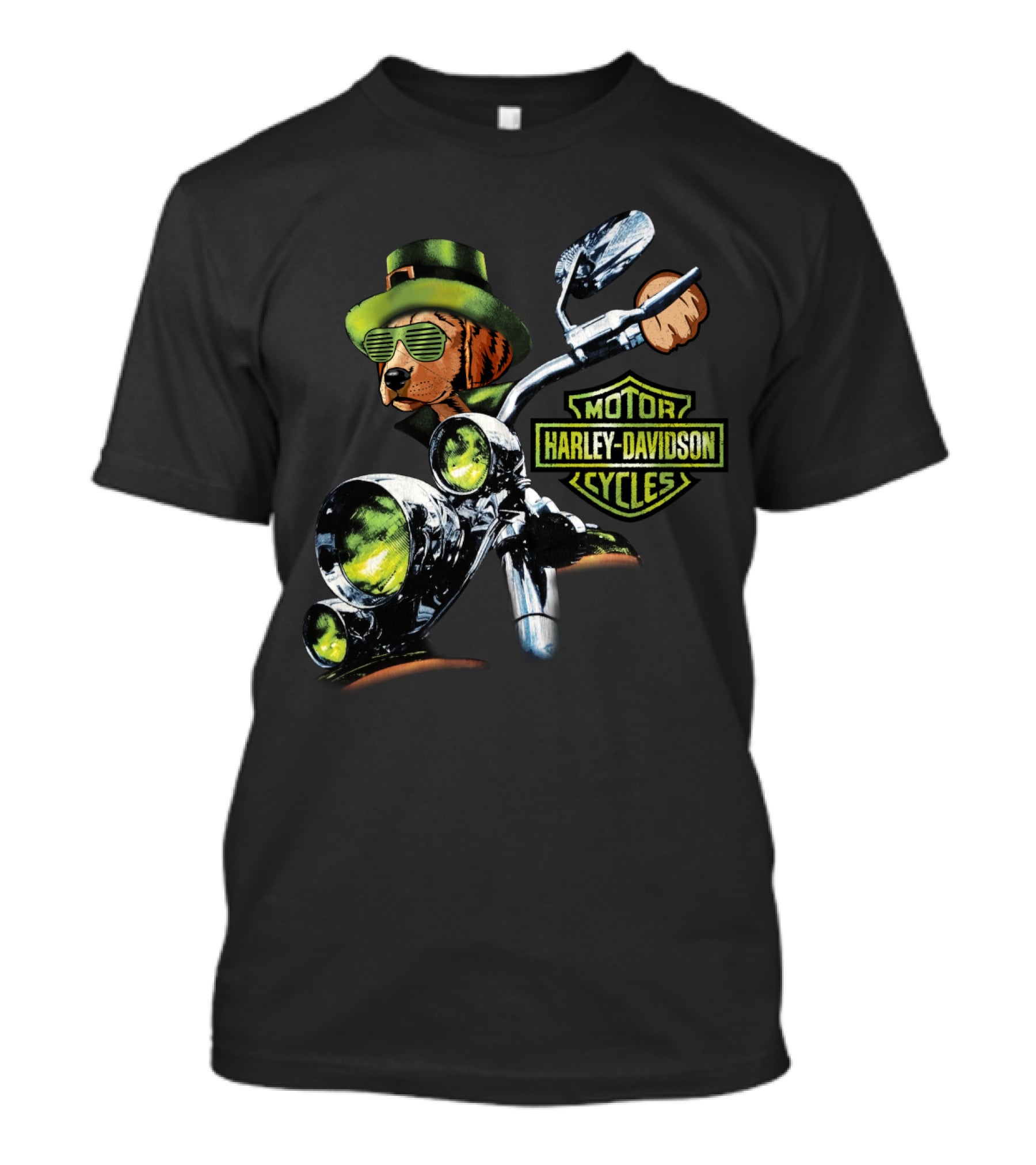 Labrador Retriever Biker Harley Davidson Motor Cycles 18Hd T-Shirt