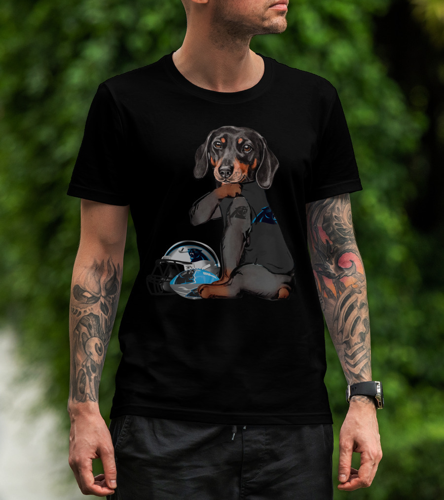 Carolina Panthers Dachshund With Helmet T-Shirt
