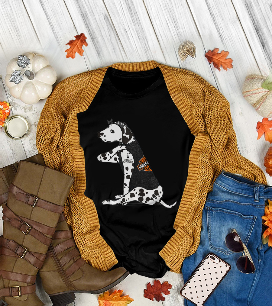 I Love Harley Davidson Great Dane Hd T-Shirt