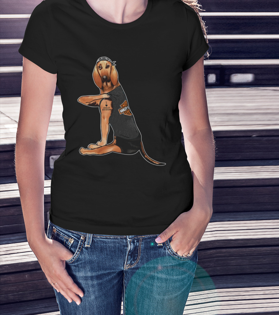 I Harley Davidson Bloodhound Hd T-Shirt