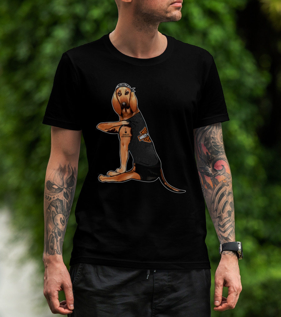 I Harley Davidson Bloodhound Hd T-Shirt