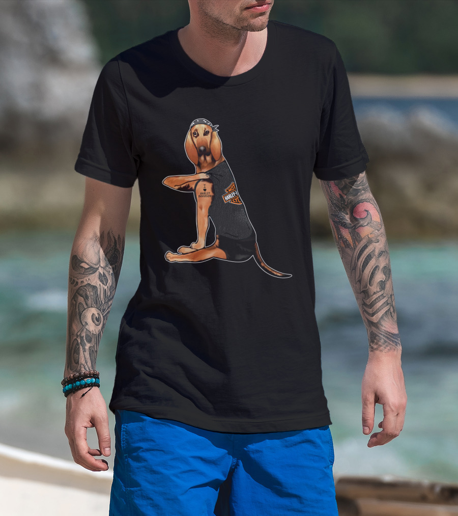 I Harley Davidson Bloodhound Hd T-Shirt