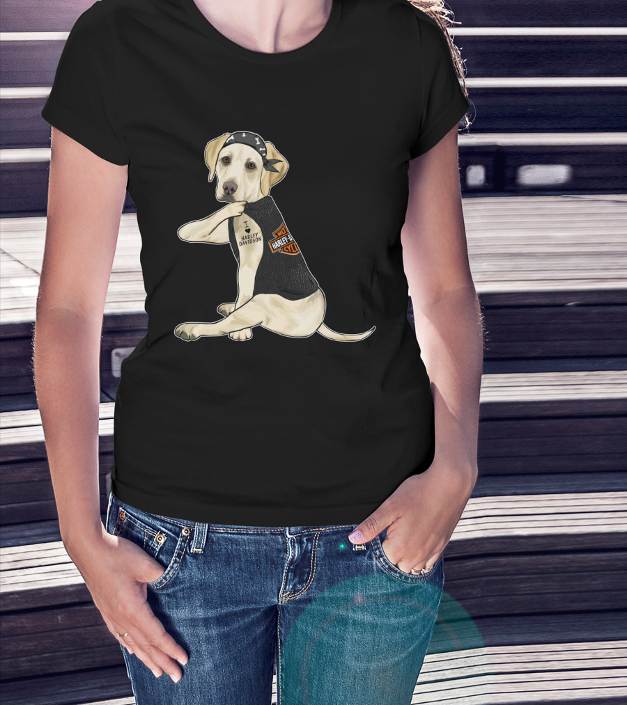 Labrador Retriever Harley Davidson Biker Pup T-Shirt