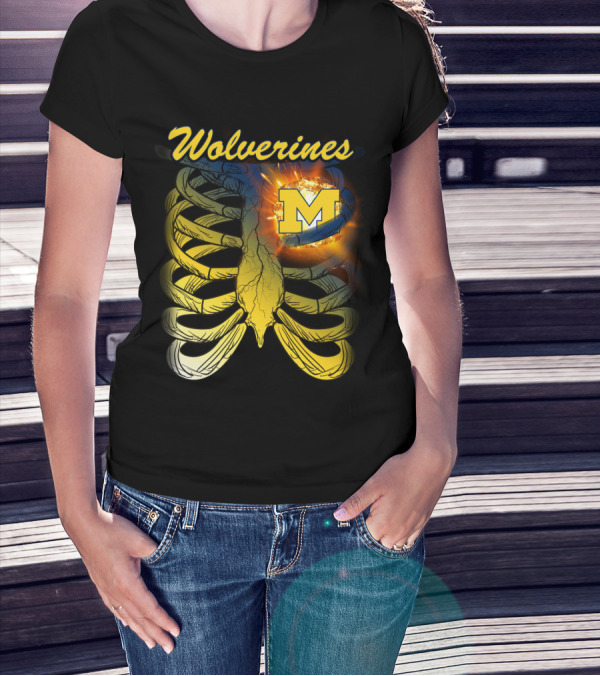 Wolverines M Logo In Ribcage T-Shirt