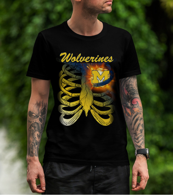 Wolverines M Logo In Ribcage T-Shirt