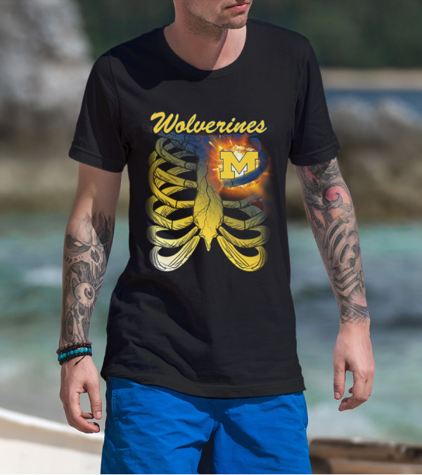 Wolverines M Logo In Ribcage T-Shirt