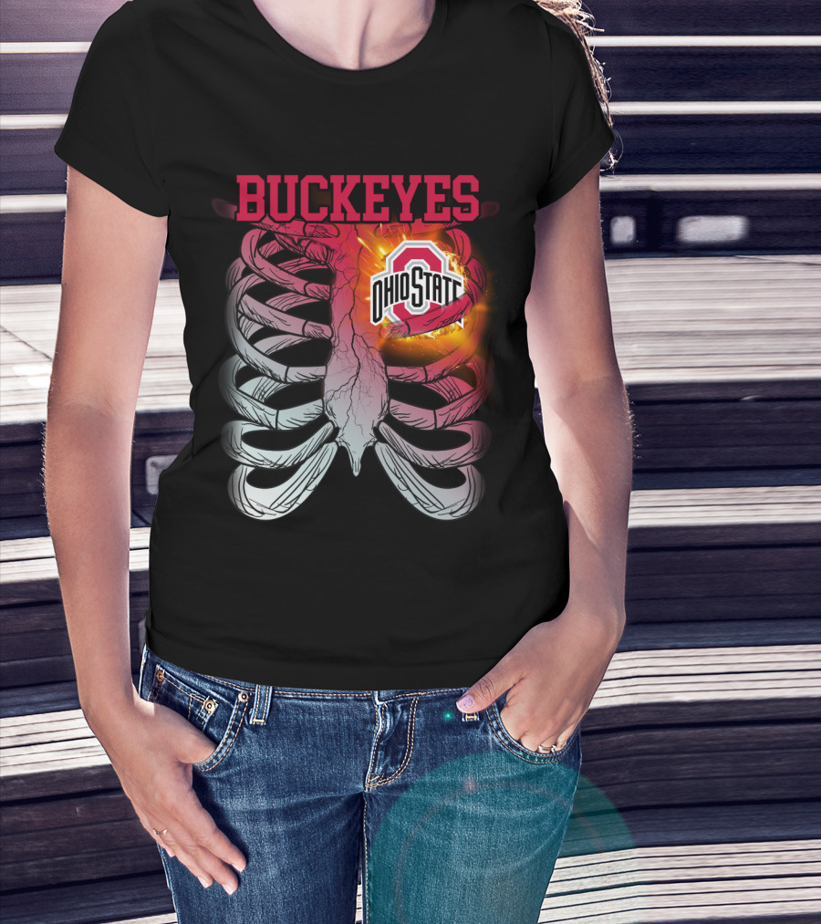 Buckeyes Ohio State Logo Rib Cage T-Shirt