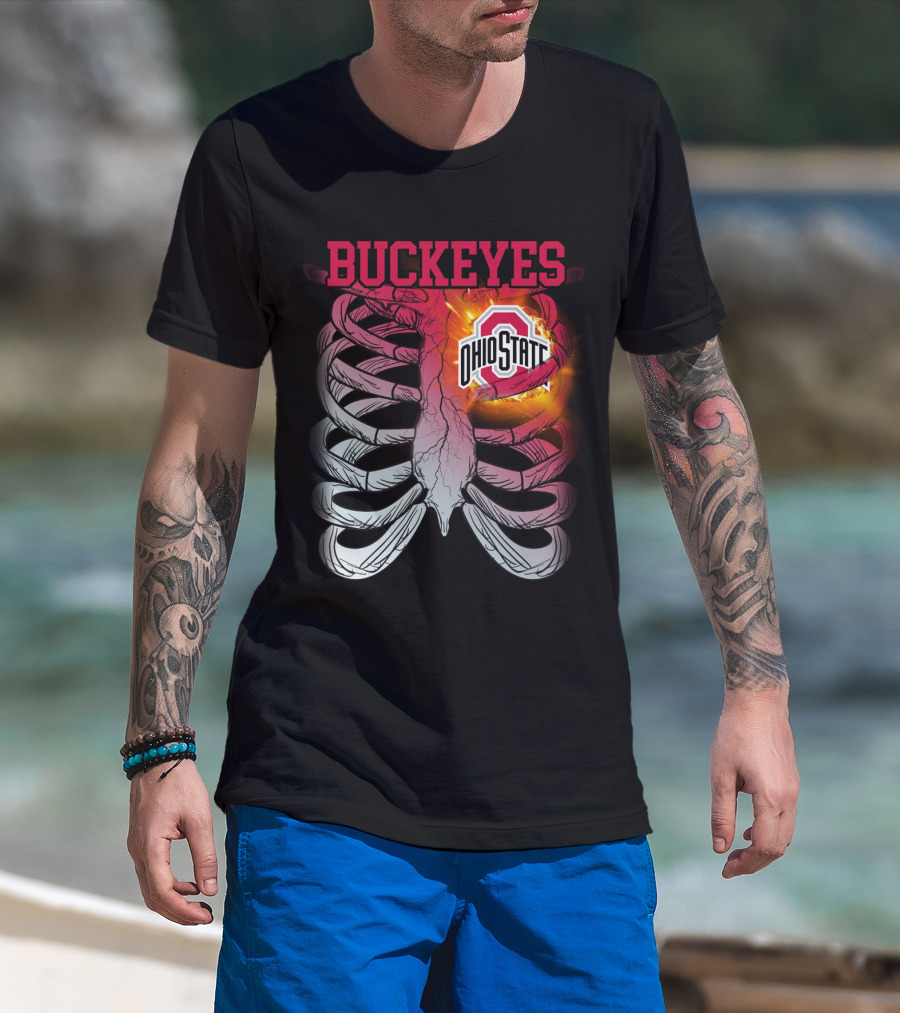 Buckeyes Ohio State Logo Rib Cage T-Shirt