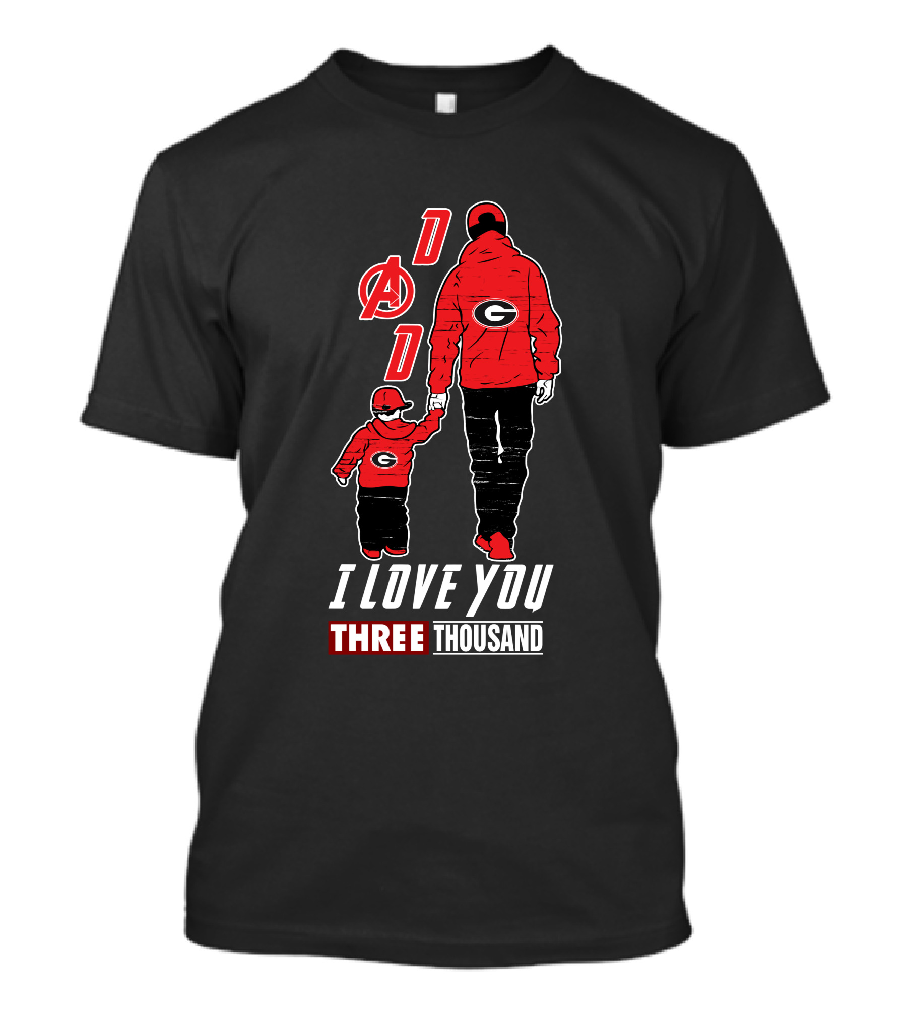 I Love You Three Thousand Dad Georgia Bulldogs Avengers T-Shirt