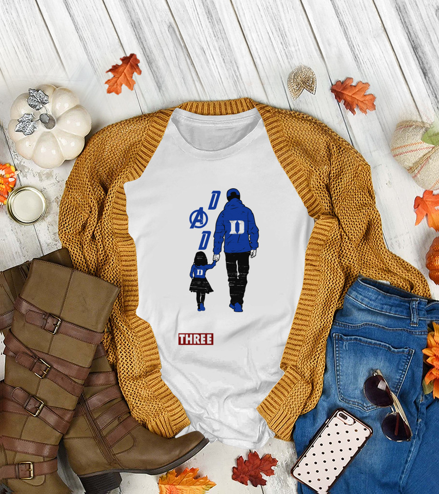Duke Blue Devils Dad I Love You Three Thousand Avengers T-Shirt