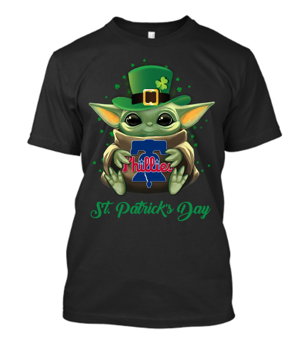 Philadelphia Phillies Baby Yoda St. Patrick's Day T-Shirt