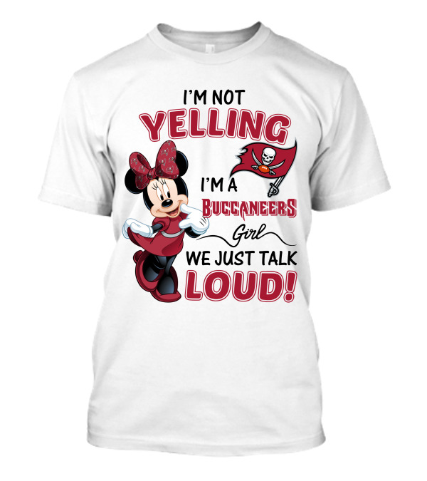 Tampa Bay Buccaneers Minnie Mouse Yelling Girl Loud T-Shirt
