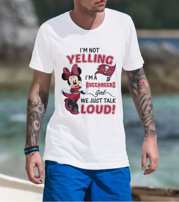 Tampa Bay Buccaneers Minnie Mouse Yelling Girl Loud T-Shirt