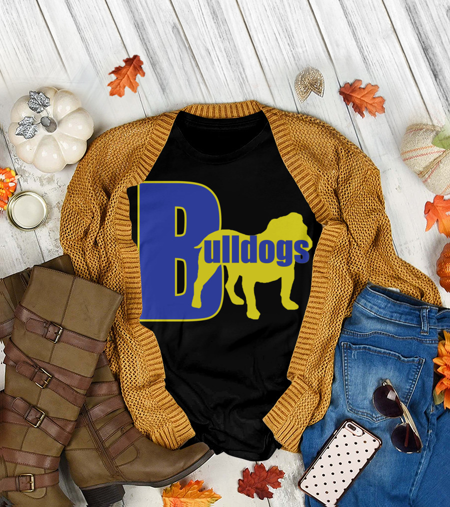 Bulldogs Large Blue B with Yellow T-Shirt