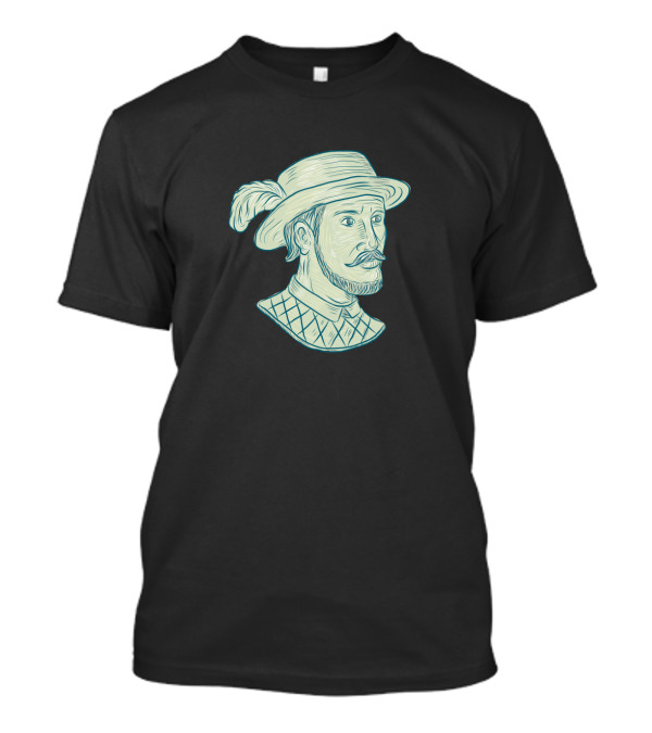 Juan Ponce De Leon Vintage Explorer Portrait T-Shirt