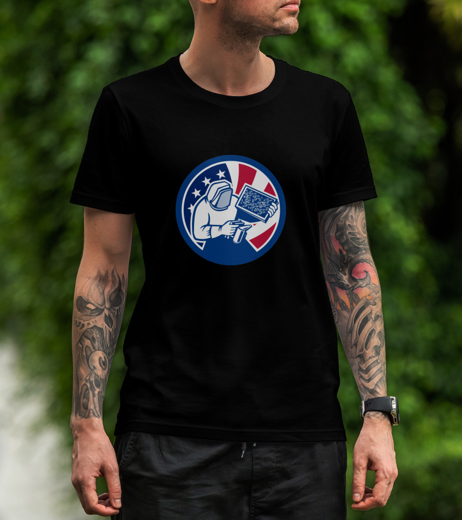 American Beekeeper USA Flag T-Shirt