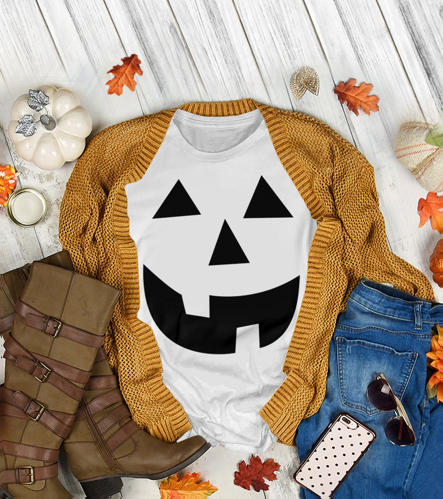 jackEvents Halloween Pumpkin Face T-Shirt