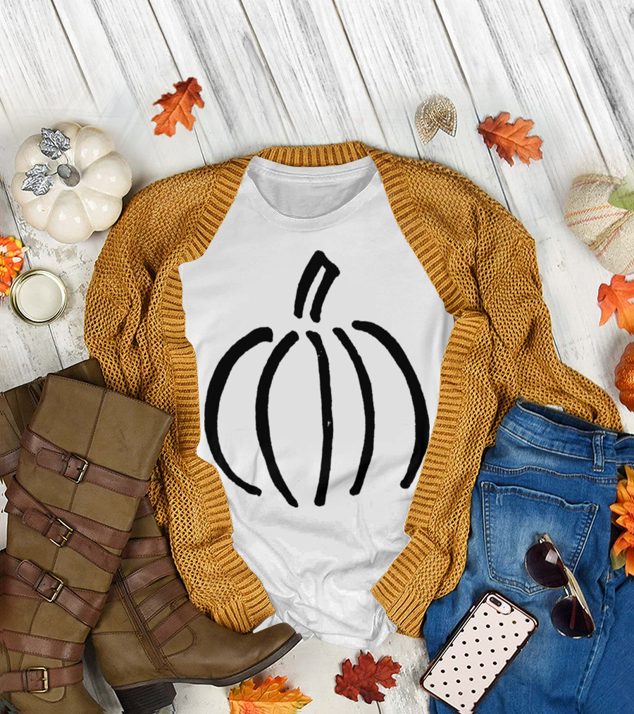 Hand Drawn Pumpkin Clipart T-Shirt