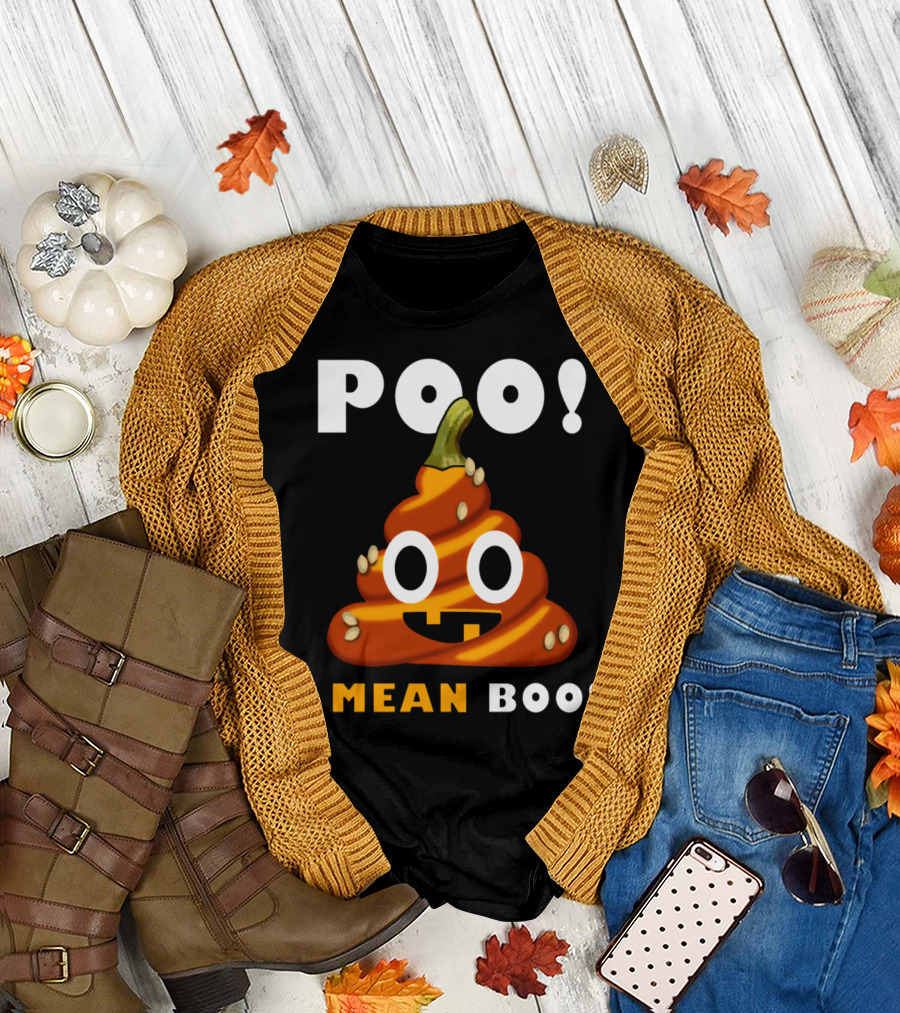 POO I Mean Boo Pumpkin Halloween Costume Poo T-Shirt