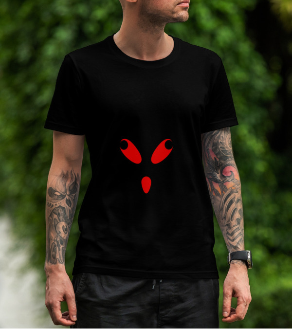 Samble Skeleton Alien Face T-Shirt