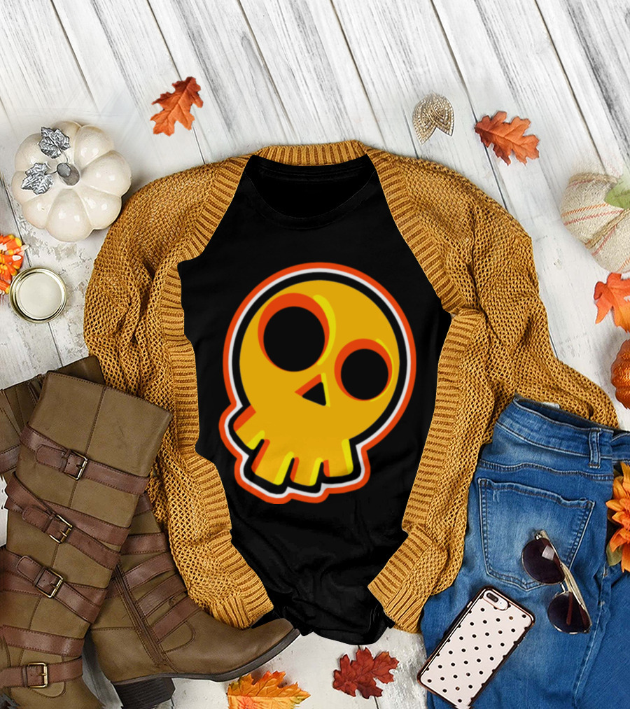 Brawl Stars Skull Icon SKELETON SPECTRUM IMAGE T-Shirt