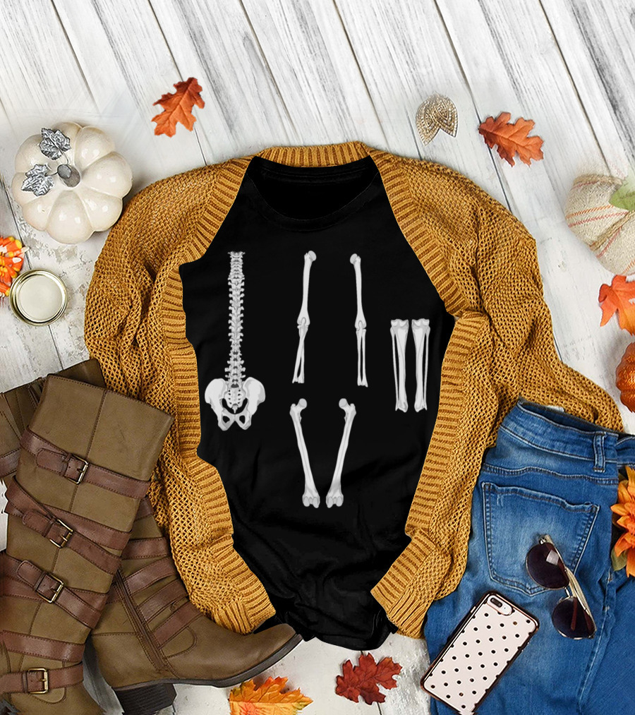 Totetude Skeleton Bones Anatomy Collection T-Shirt