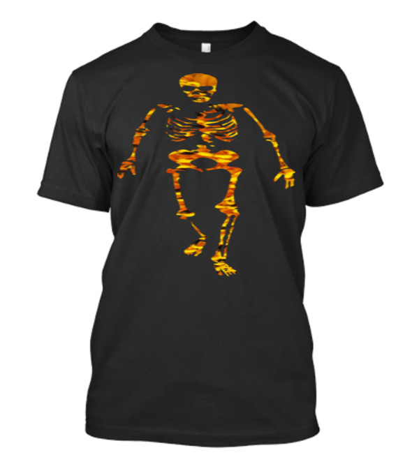 ArtTS Collage Art SKELETON Orgz Golden Tiger纹路 T-Shirt
