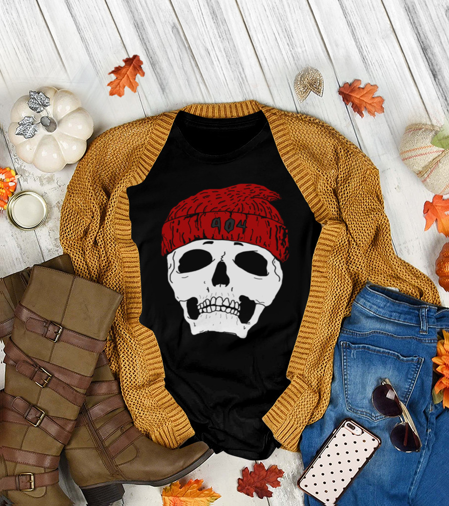 904 Skull Red Beanie T-Shirt