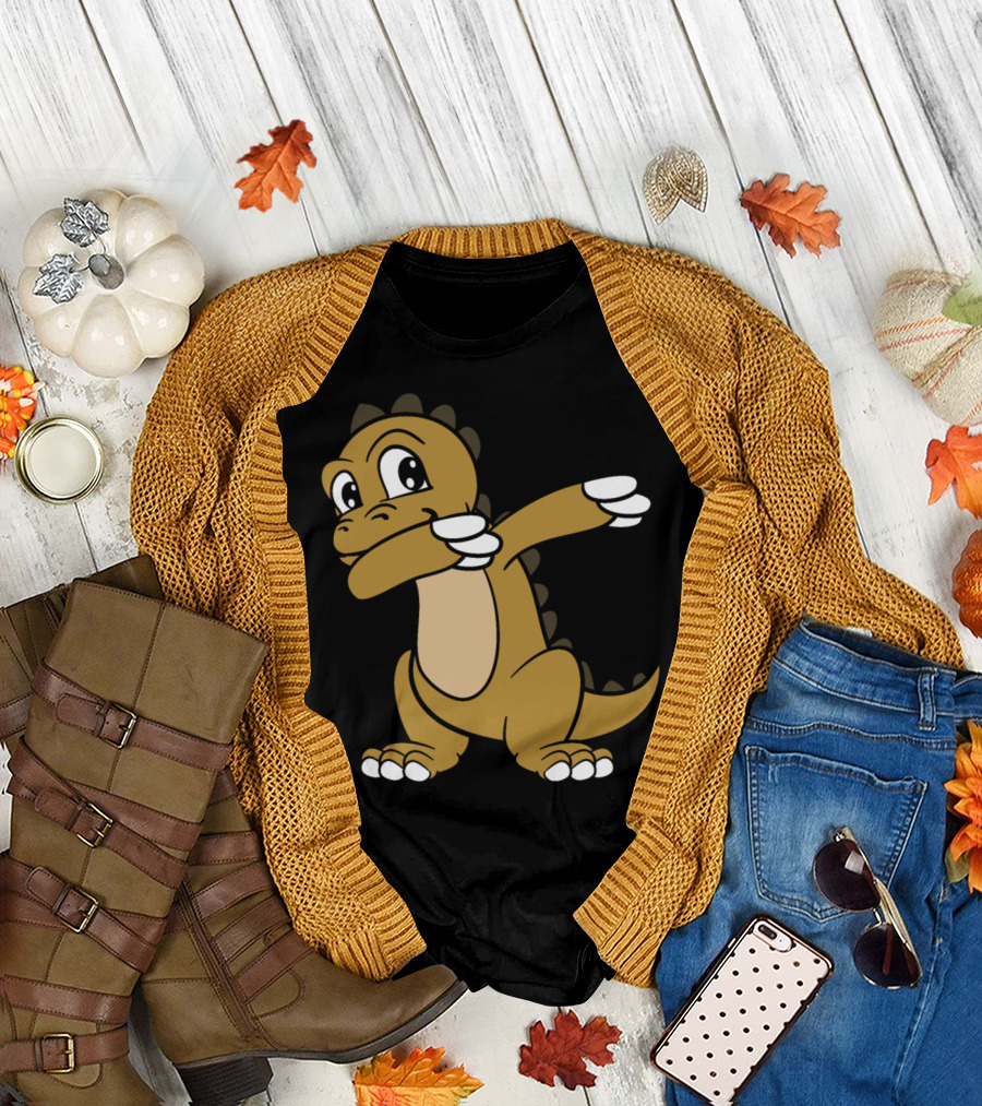 Dabbing Dab Baby Dinosaur Dragon T-Shirt
