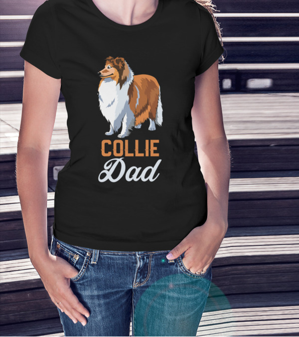 Collie Dad Loving Dog Owner T-Shirt