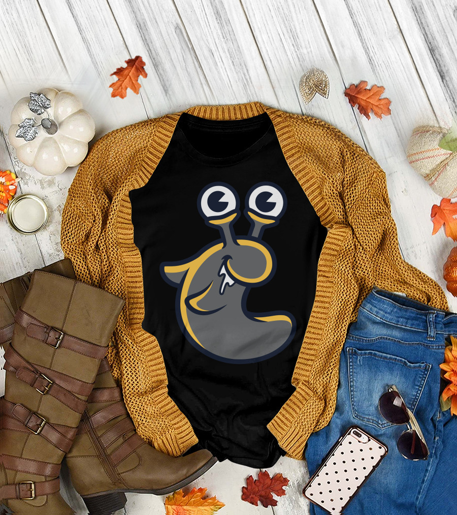 Slug Cartoon Character with Big Eyes and Smile T-Shirt