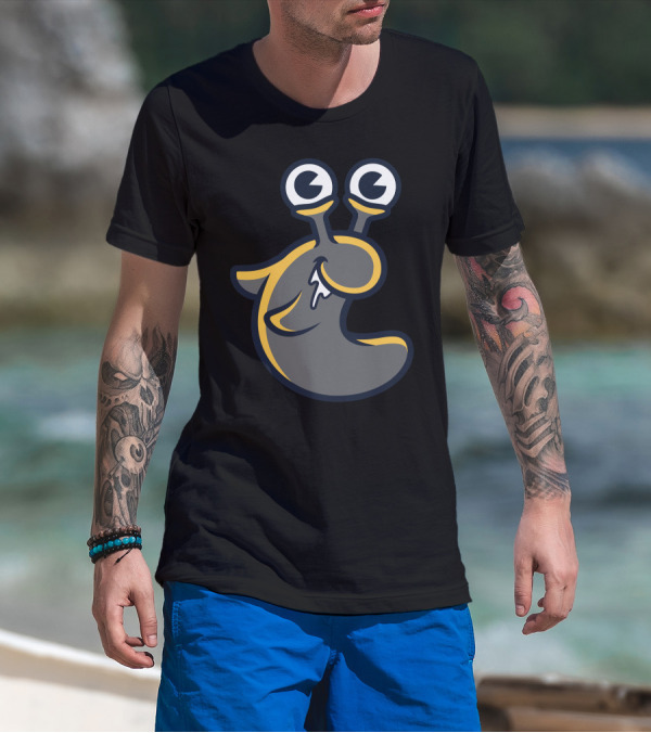 Slug Cartoon Character With Big Eyes And Smile T-Shirt