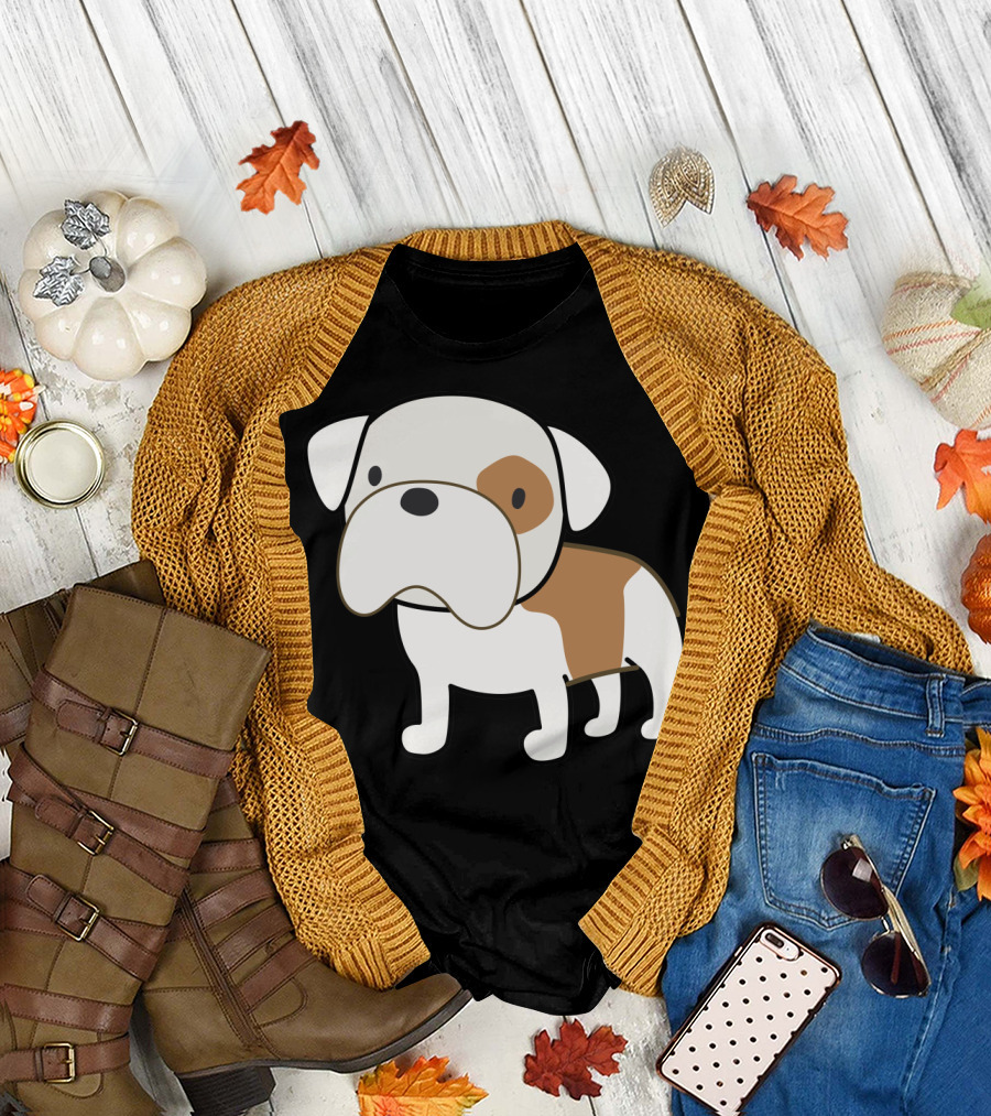 Bam Bam English Bulldog Cartoon T-Shirt