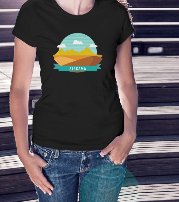 Atacama Desert Mountains And Clouds Emblem T-Shirt