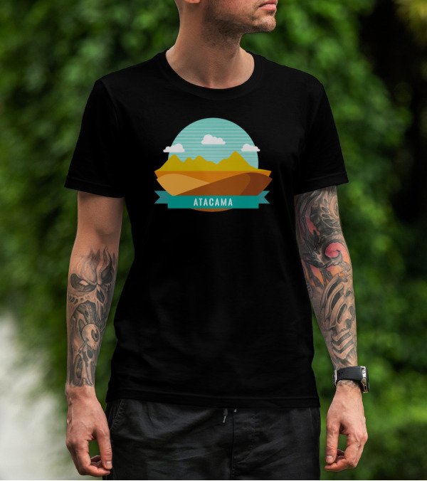 Atacama Desert Mountains And Clouds Emblem T-Shirt