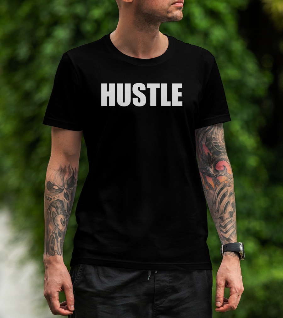Hustle Like A Chingona Bold Motivation Apparel Black Typography T-Shirt