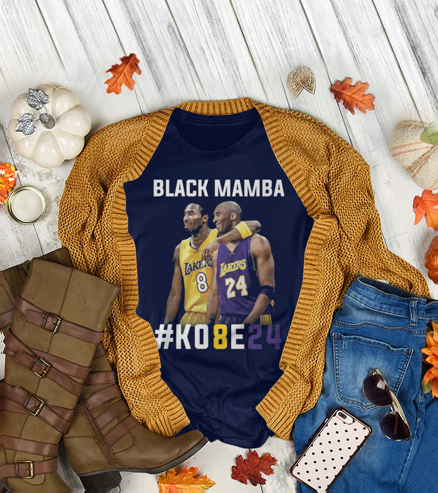 BLACK MAMBA KO8E24 LAKERS 8 24 T-Shirt